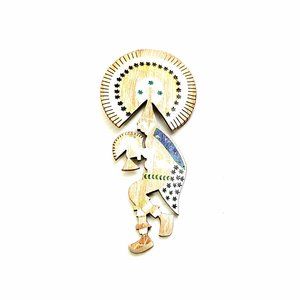 Mexico Mixed Metal Inlay Shaman Pendant #8362